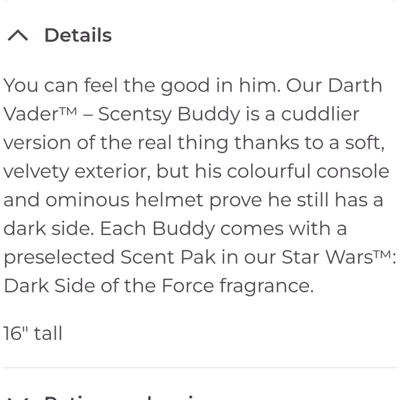 NEW Scentsy DARTH VADER BUDDY Star Wars - Picture 2 of 9